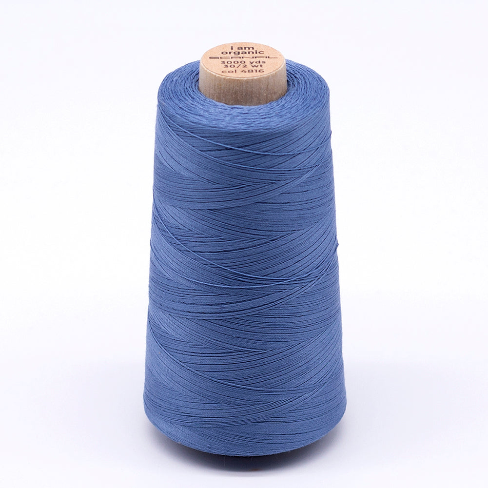 SCANFIL® 30wt Organic Pima Cotton Thread 3000 yd Cone - 4816 Blue Shadow - Joann Fabrics
