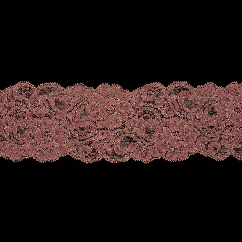 Salmon Stretch Lace Trim - 3.5