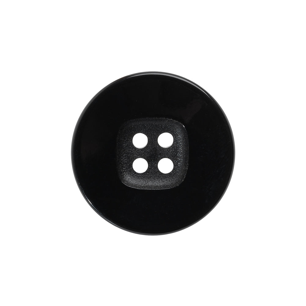 Plastic 4- Hole Button - 36L/23mm - Black with Rounded Square Center - Joann Fabrics