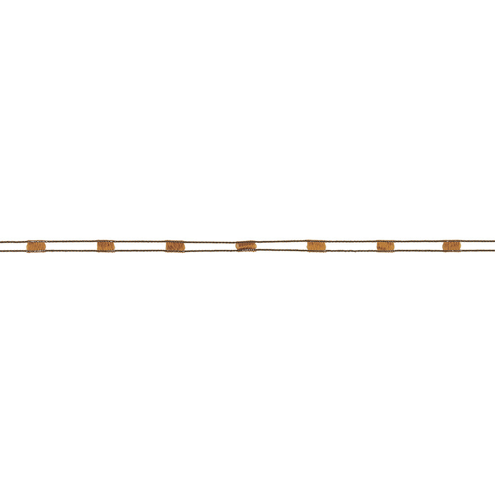 Black and Brown Fine Rail Lace Trim - 0.2