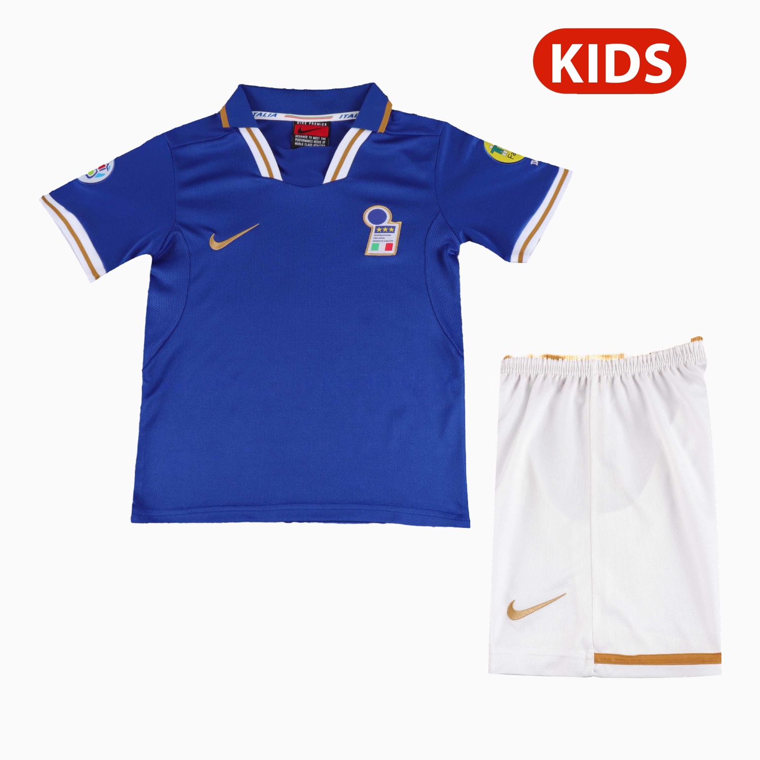 Retro Italy 1996 Home Kids Kit - UnitedFutballJersey