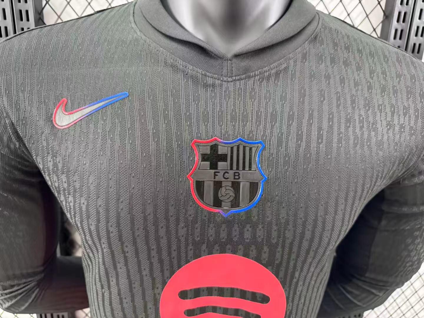 2024/2025 Long Sleeve Barcelona Away No Spotify Jersey  1:1 Thai Quality