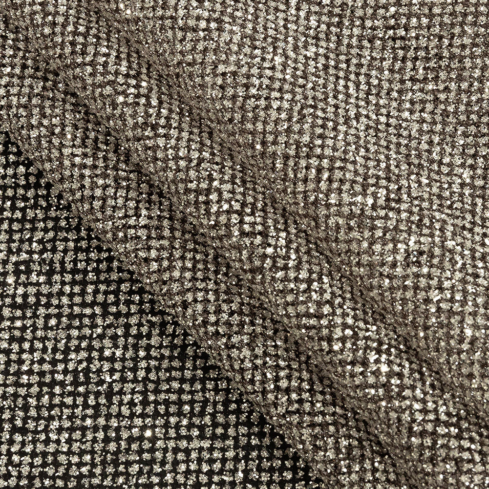 Tulle with Metallic Platinum Glitter - Brown - Platina Collection - Joann Fabrics