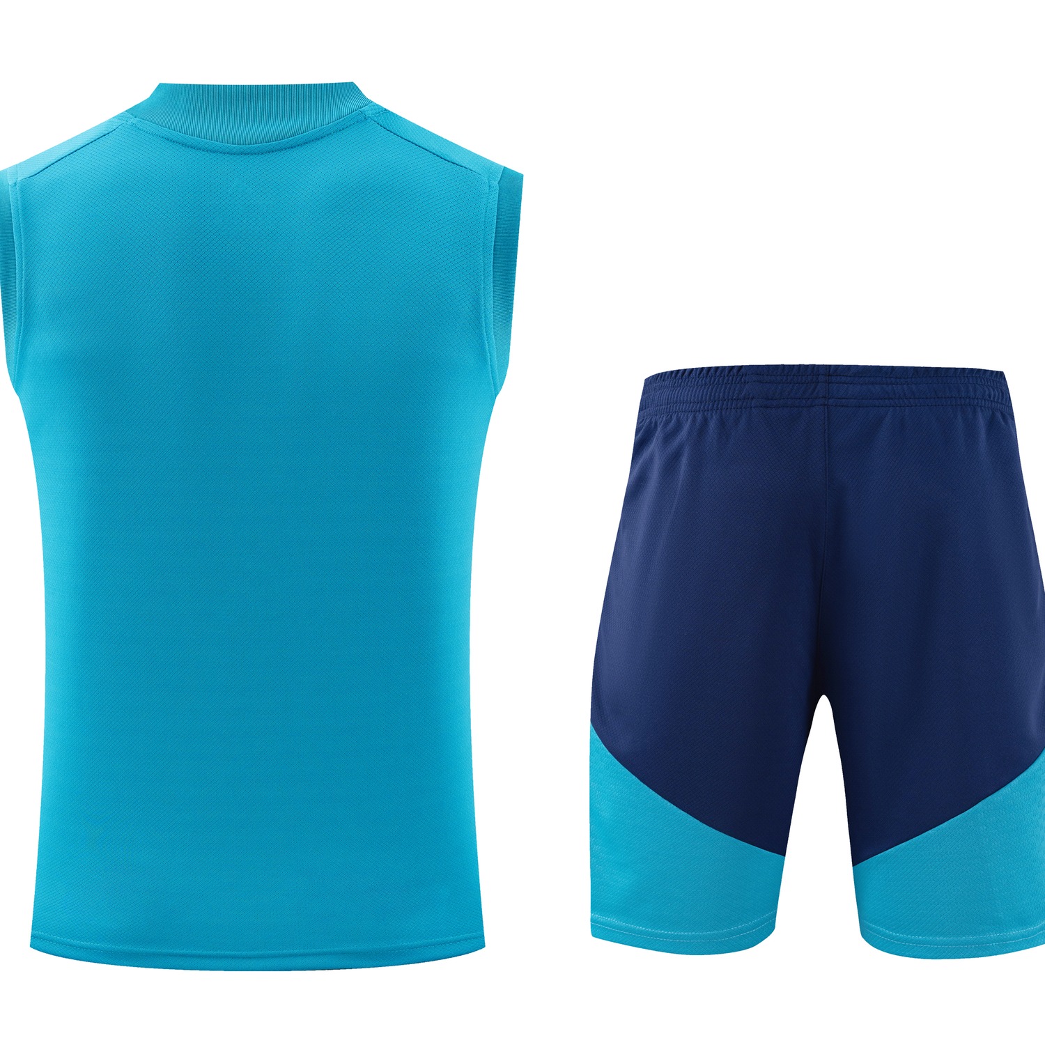 Spain 2026 Two Stars Vest Training Set - Lake Blue Vest and Deep Blue Shorts - UnitedFutballJersey