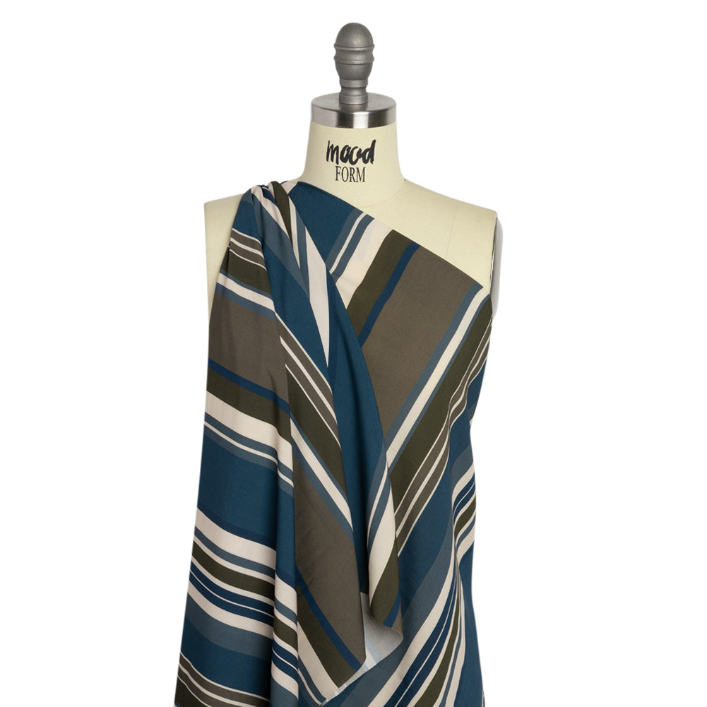 Mood Exclusive Navy Scan the Crowd Viscose Woven - Joann Fabrics