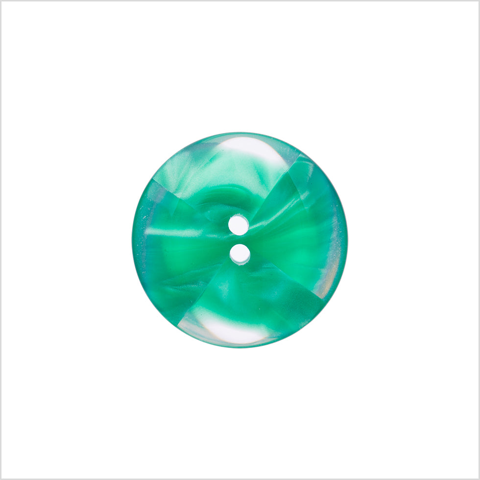 Italian Green Abstract Semi-Clear 2-Hole Plastic Button - 28L/18mm - Joann Fabrics