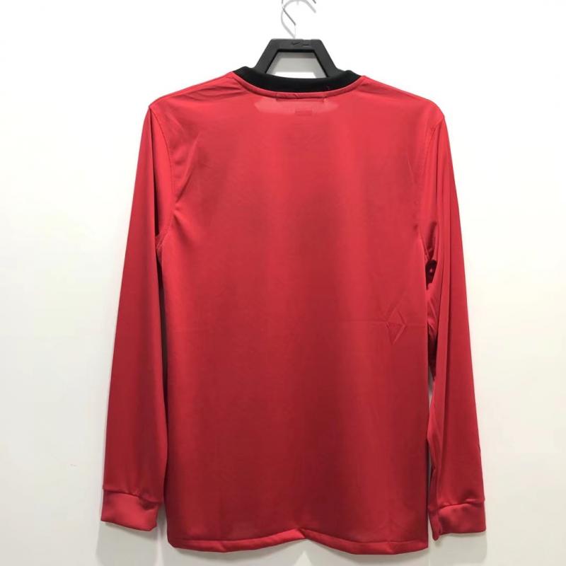 2009/2010 Retro Long Sleeve Manchester United Home Football Shirt 1:1 Thai Quality