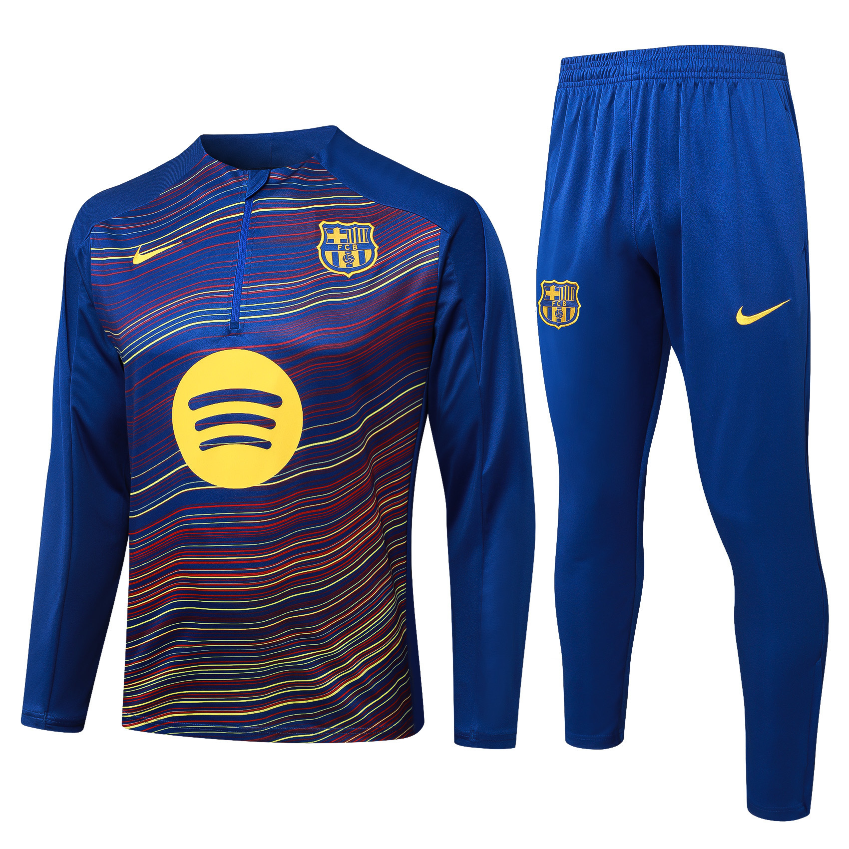 2025/2026 Barcelona Twill inkjet Half-Pull Training Suit Jersey 1:1 Thai Quality Set