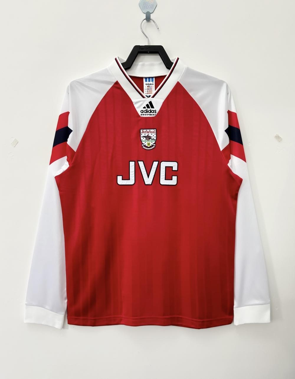 1992/1993 Retro Long Sleeve Arsenal Home Football Shirt 1:1 Thai Quality