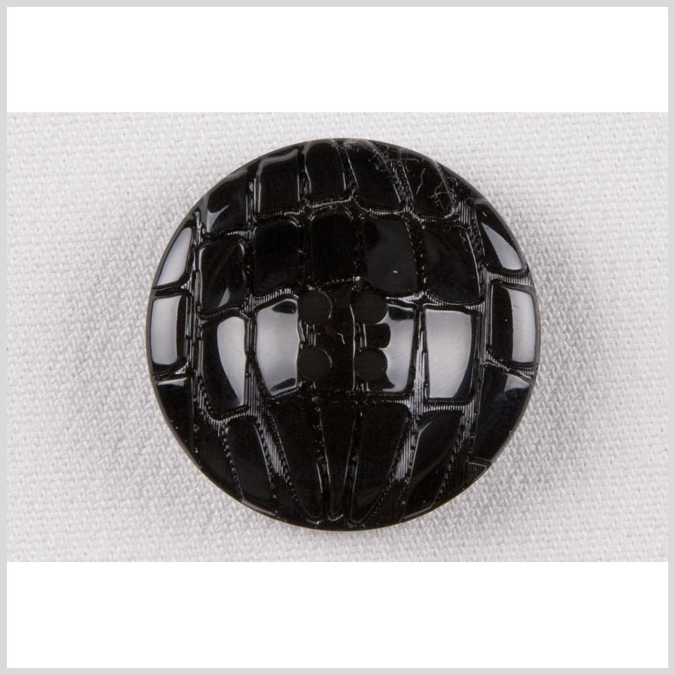 Black Glossy Reptilian Plastic Shank-Back Button - 36L/23mm - Joann Fabrics