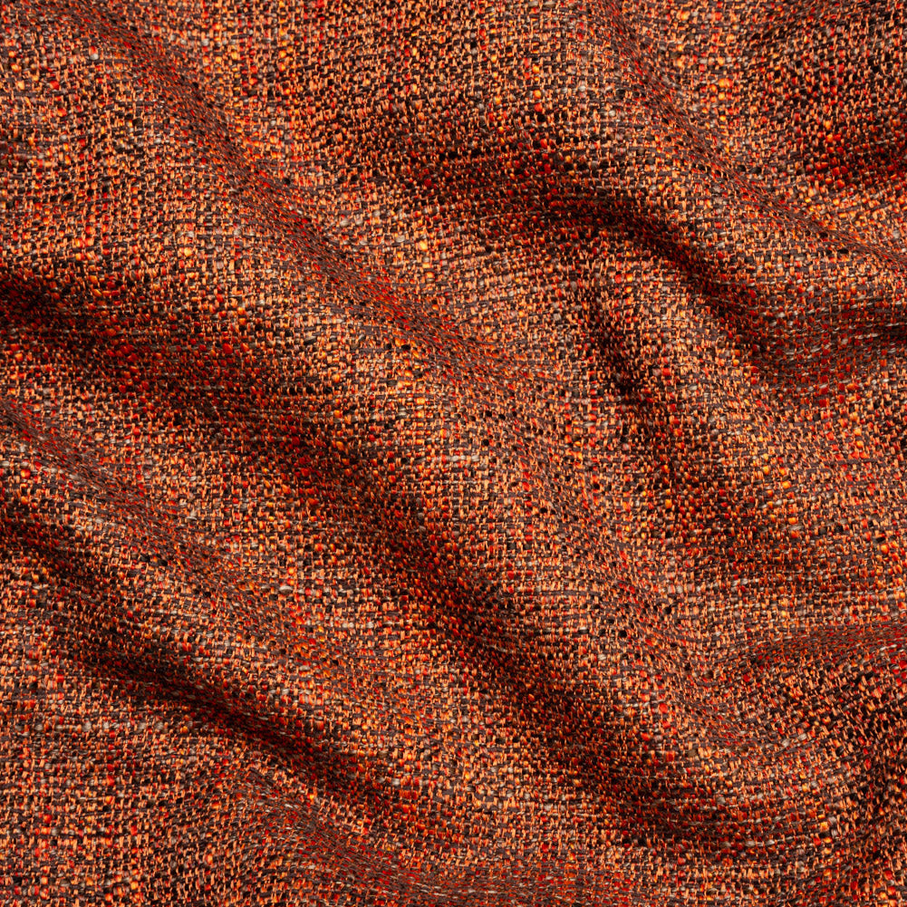 Tweed Upholstery Woven with Latex Backing - Flame - Heath Collection - Joann Fabrics