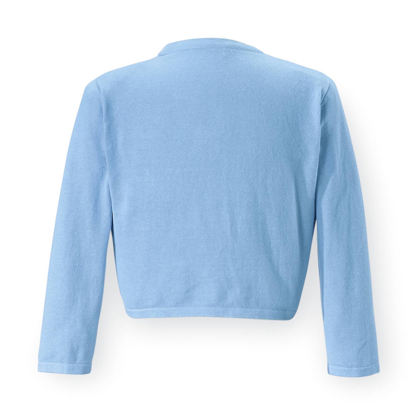 Fine-Gauge Cotton Knit Shrug with Open Front and 3/4 Sleeves - Northstyle Catalog