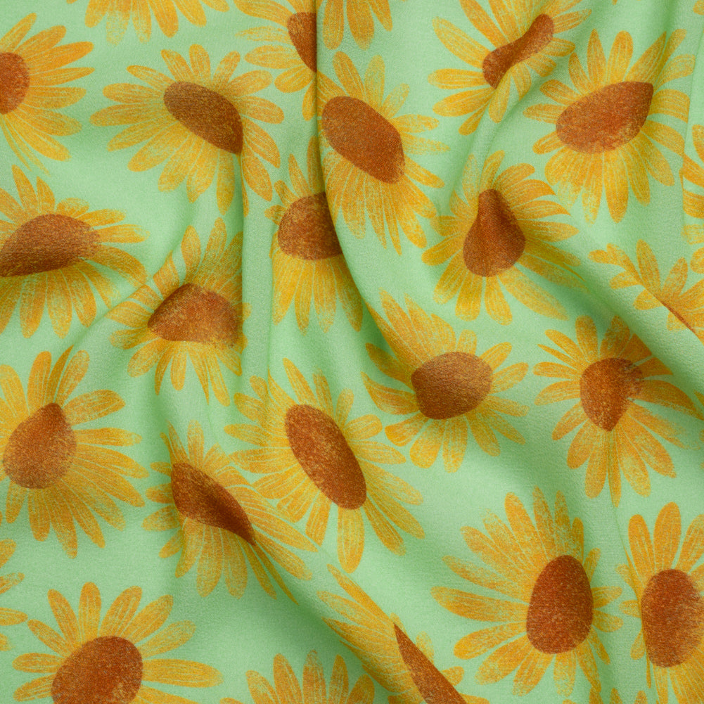 Mood Exclusive Bright Mint Bit of Sun Viscose Georgette - Joann Fabrics