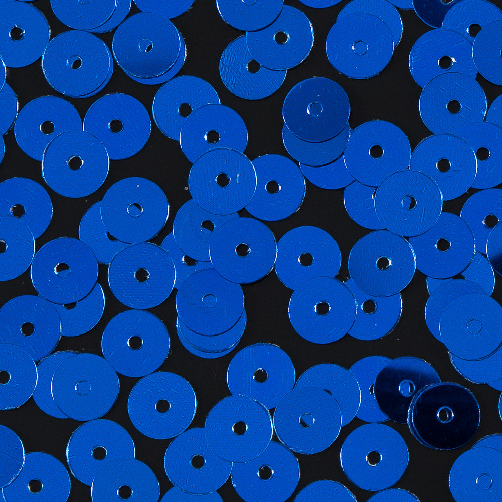 Bag of Blue Color Loose Sequins with Silver Back - 6mm - Joann Fabrics