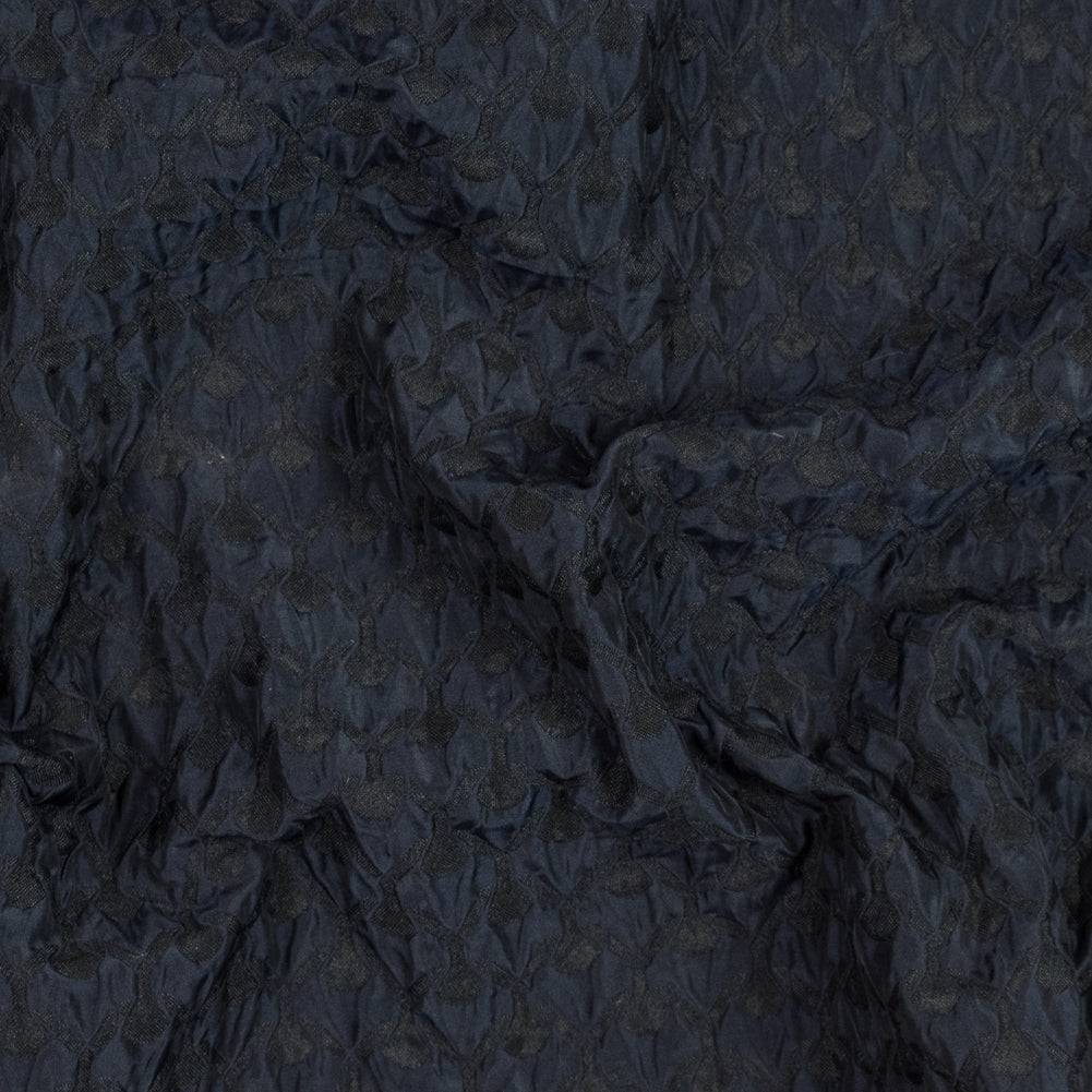 Black and Navy Quilted Brocade - Joann Fabrics
