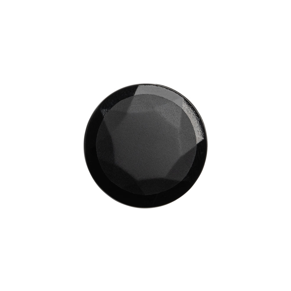 Faceted Glass Shank Back Button - Black Matte Center - 28L/18mm - Joann Fabrics