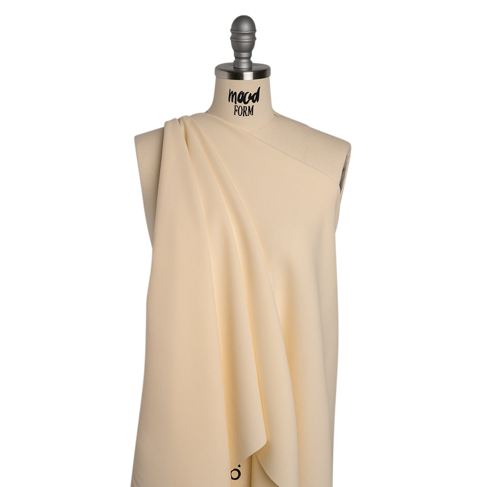 Stretch Polyester Crepe by Alex Perry - Cream - Designer Deadstock - Joann Fabrics