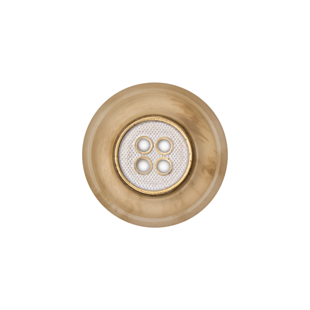 Italian Kelp and Silver Nailshead and Translucent Plastic 4-Hole Button - 32L/20mm - Joann Fabrics