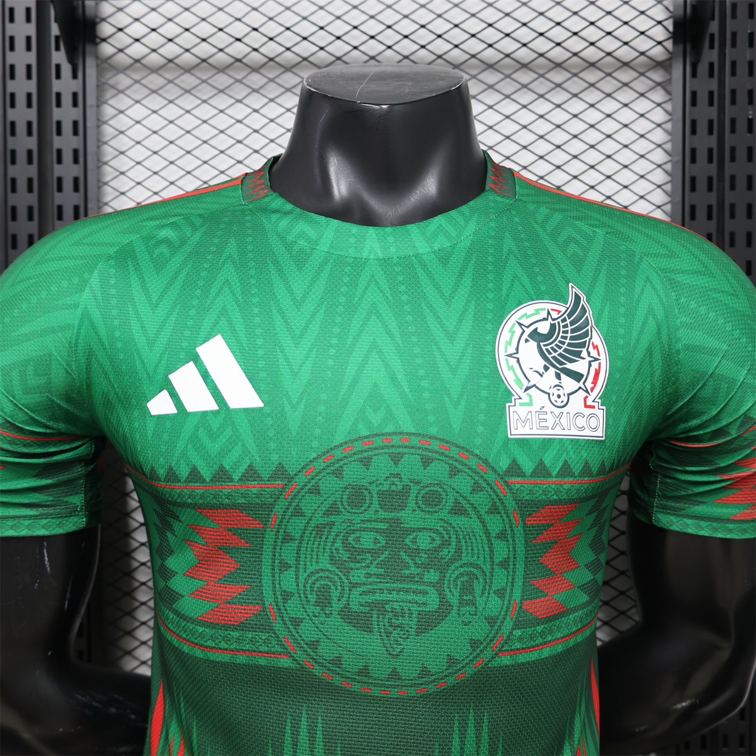 Mexico 2026 Aztec Sun Stone Green Special Jersey - Player Version - UnitedFutballJersey