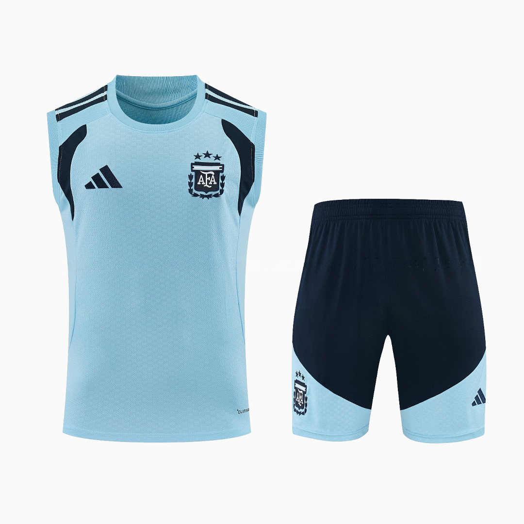 Argentina 2026 Vest Training Set - Light Blue Top & Dark Blue Pants - UnitedFutballJersey