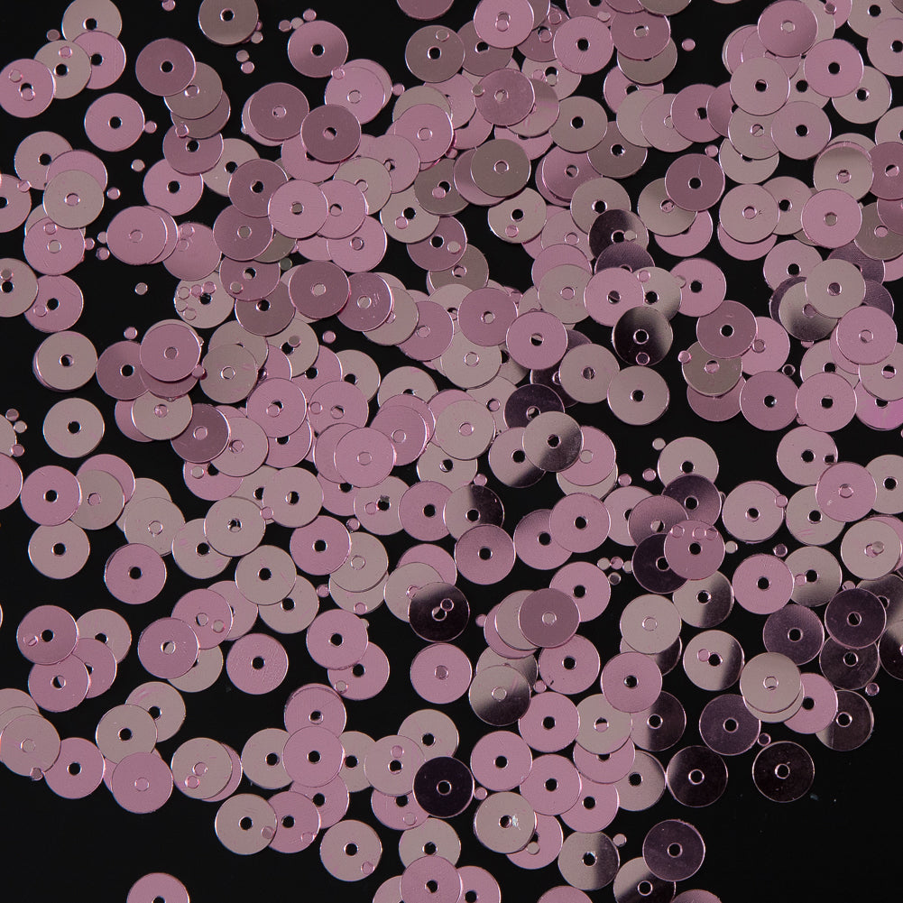 Bag of Pink Color Loose Sequins with Silver Back - 6mm - Joann Fabrics