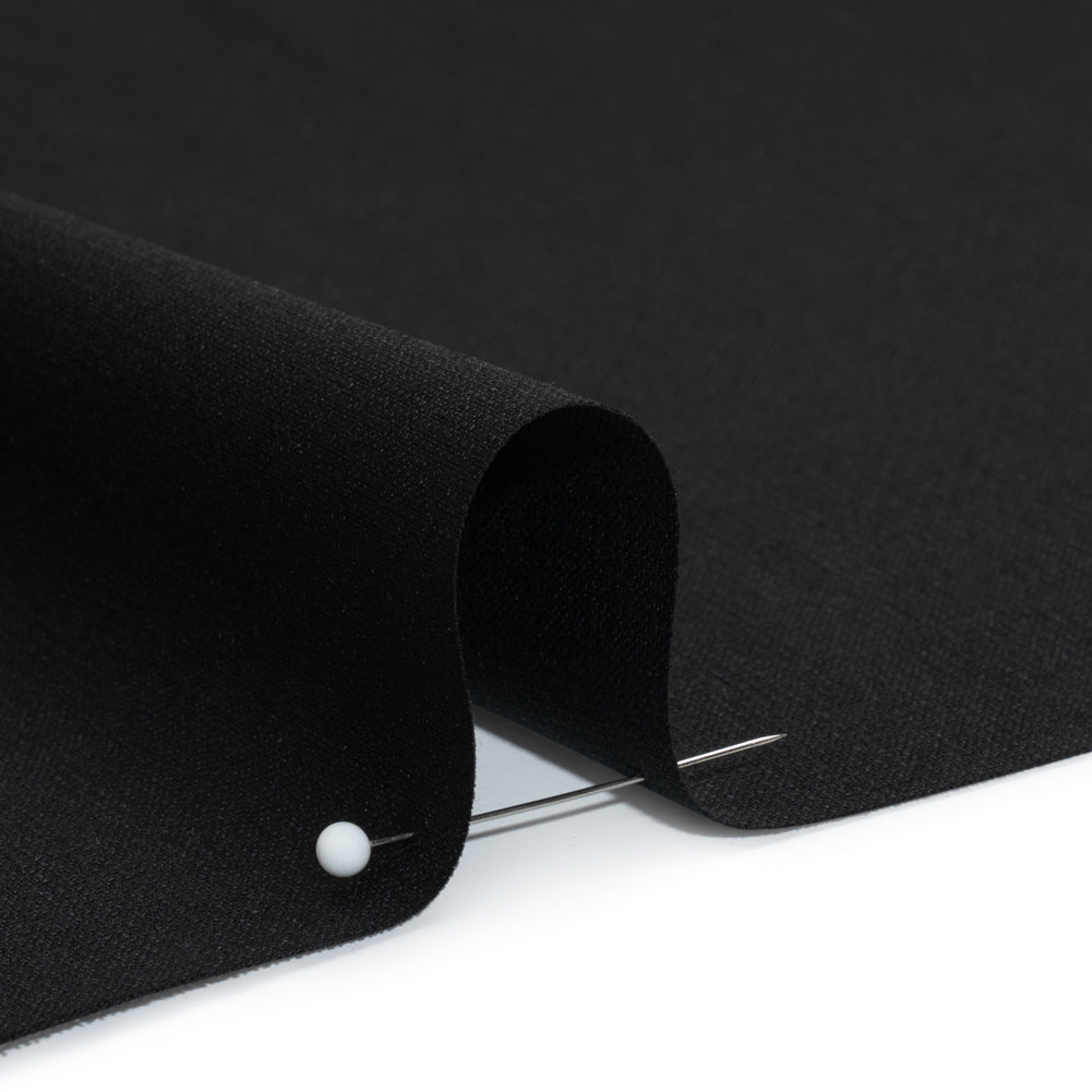 Stretch Creped Wool Suiting - Black - Deadstock - Joann Fabrics