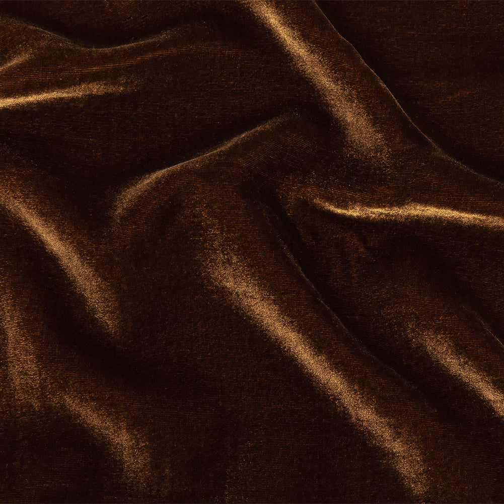 Soft Rayon-Silk Velvet - Rust Brown - Cicero Collection - Joann Fabrics