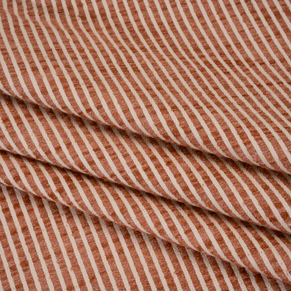 Polyester Boucle Woven - Coral Stripes - British Imported - Joann Fabrics