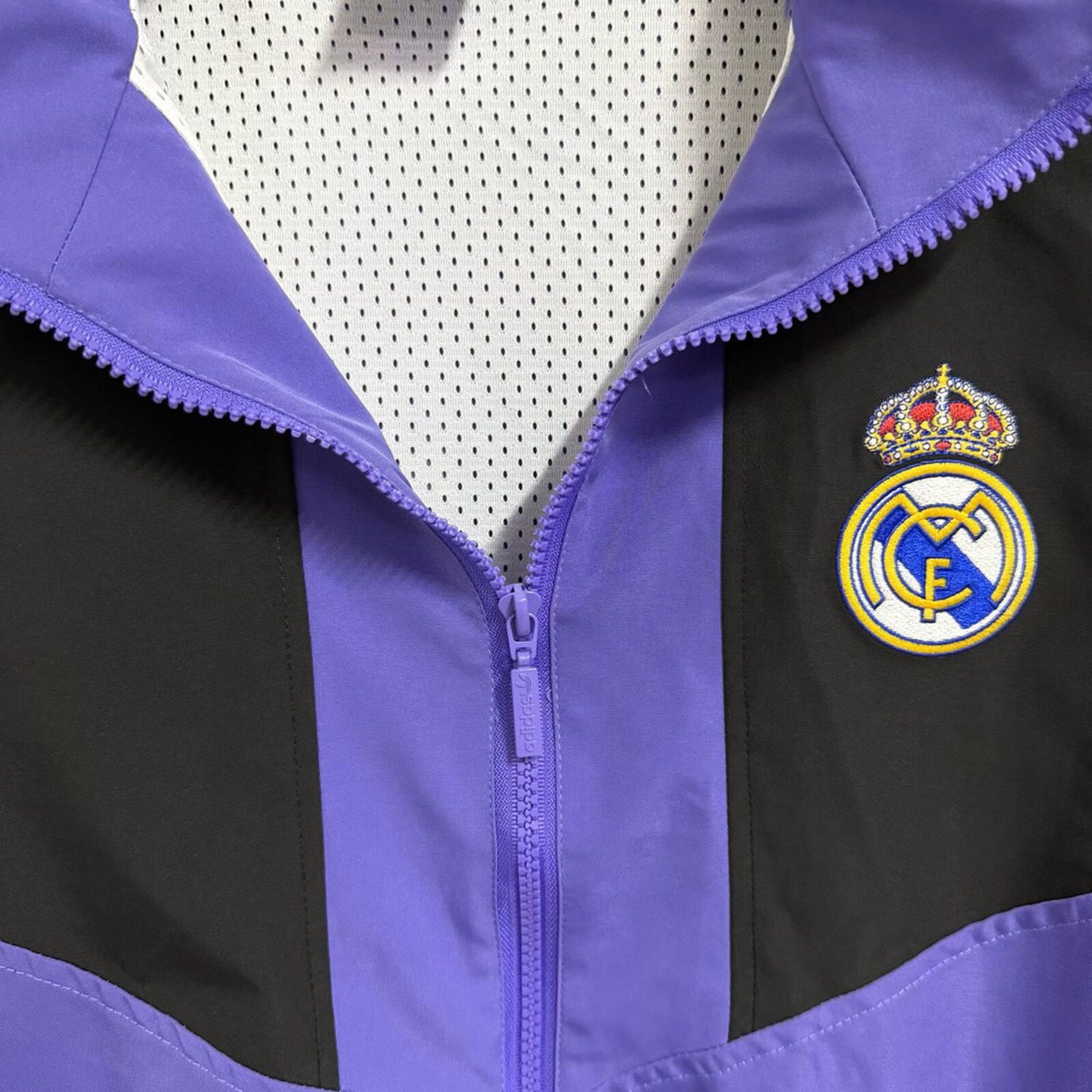 Real Madrid 26-27 EQT Purple Black Windbreaker Jacket - UnitedFutballJersey