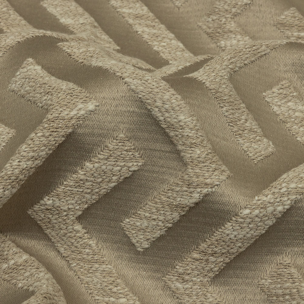 Cotton and Recycled Polyester Drapery Jacquard - Latte Broken Chevrons - British Imported - Joann Fabrics