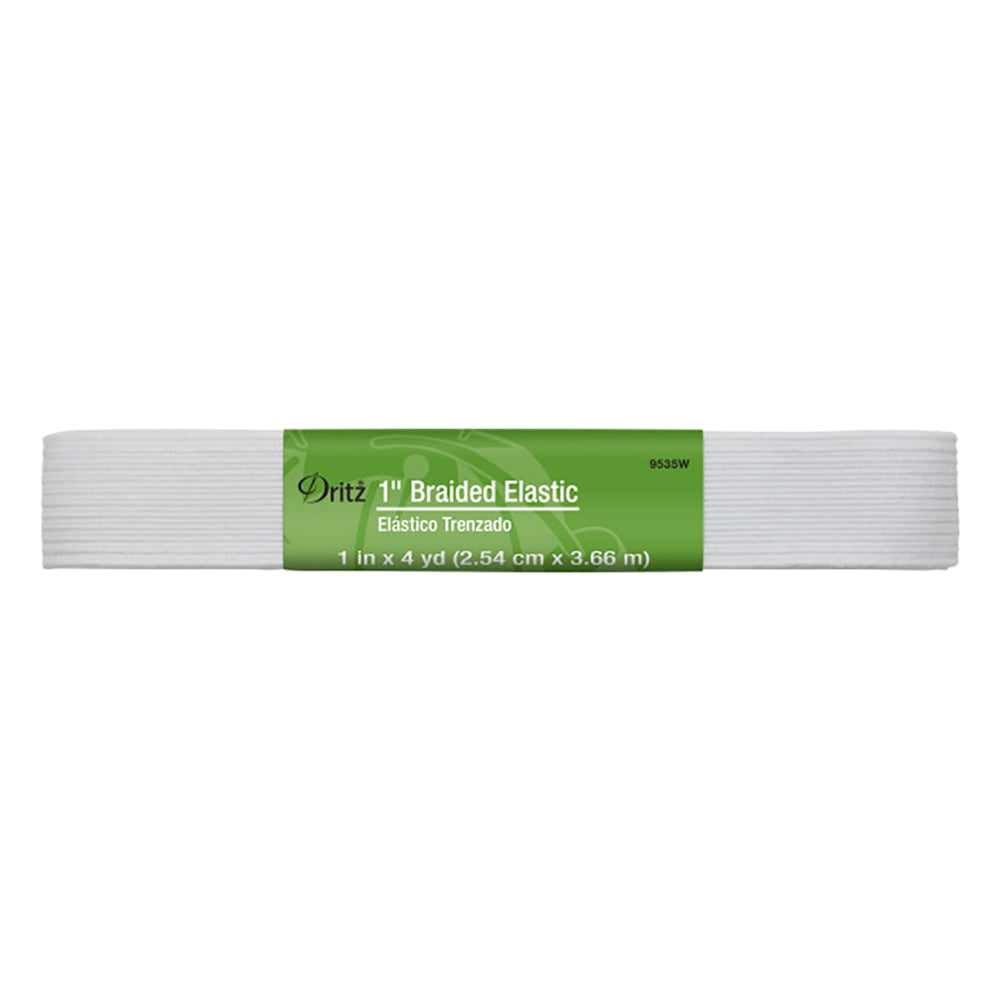 Dritz Braided Elastic - White - 1