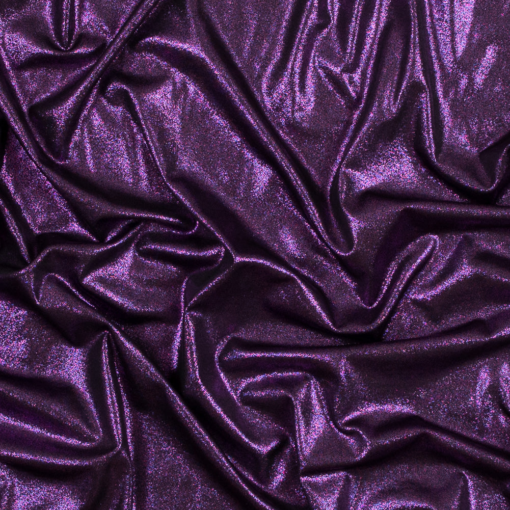 Metallic Hyacinth Violet All-Over Foil Knit - Joann Fabrics