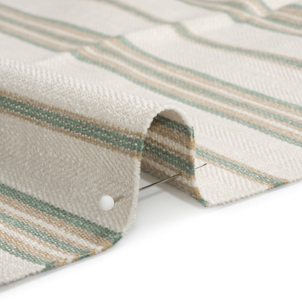 Polyester and Cotton Twill - Seafoam Herringbone Stripes - British Imported - Joann Fabrics