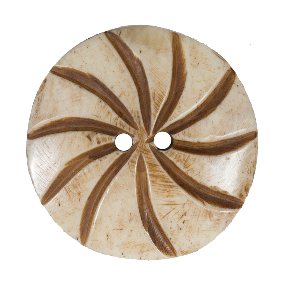 Natural Etched Bone Button - 54L/34mm - Joann Fabrics