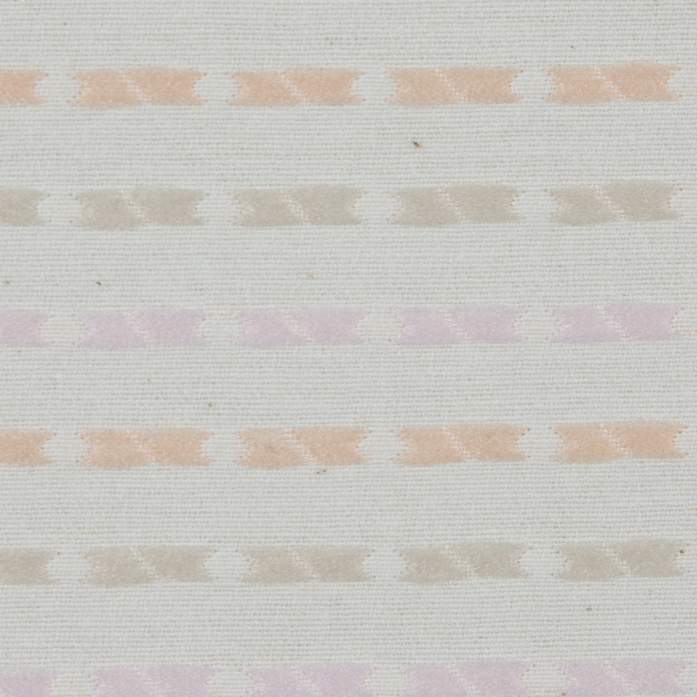 Embroidered Stripes on an Ivory Cotton Woven - Joann Fabrics