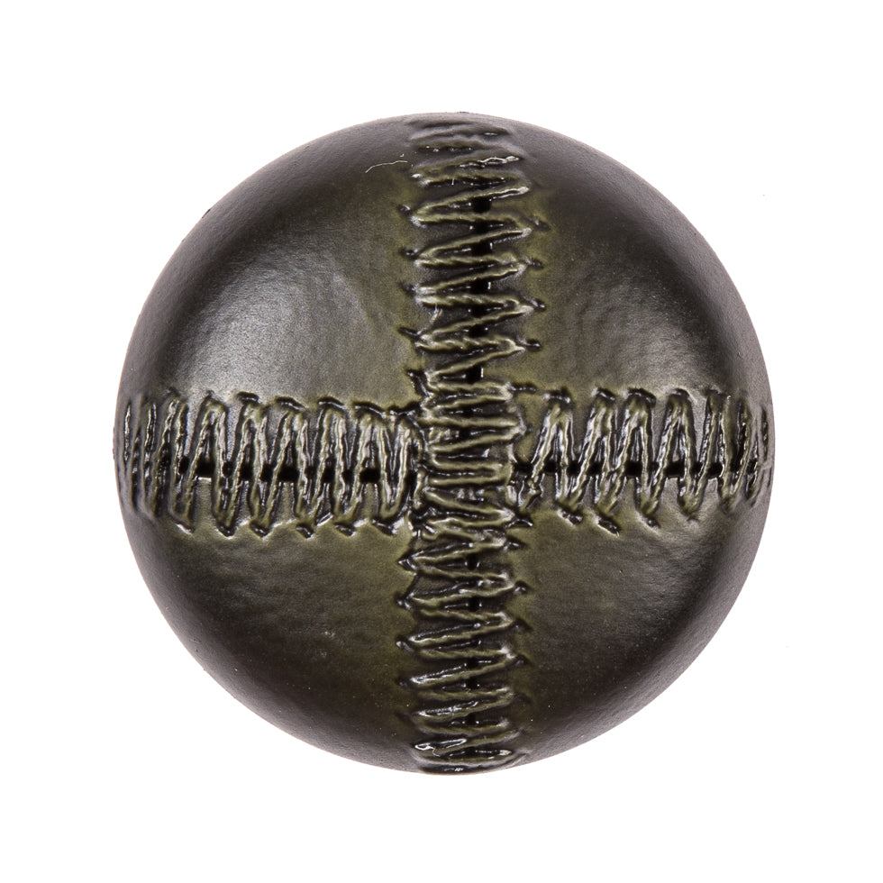 Italian Dark Green Top-Stitched Plastic Shank Back Button - 44L/28mm - Joann Fabrics