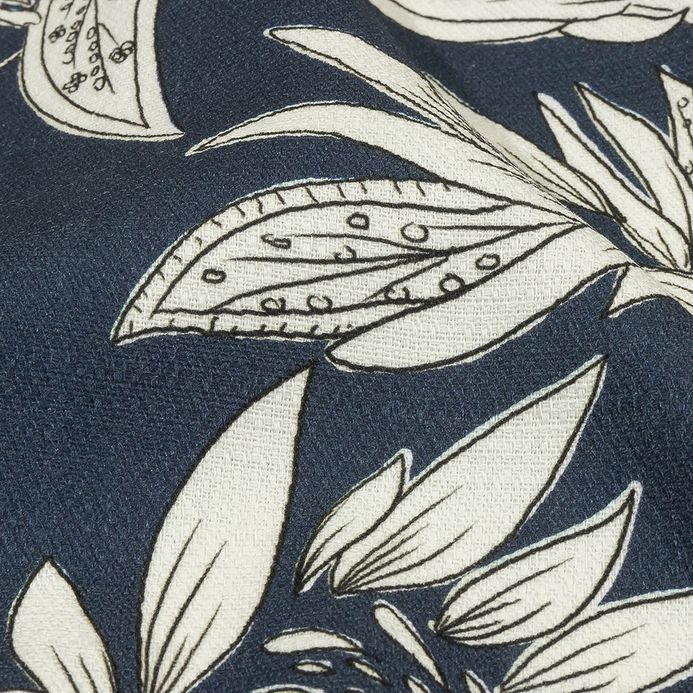 Mood Exclusive Blue Illustrated Cultivation Stretch Cotton Woven - Joann Fabrics