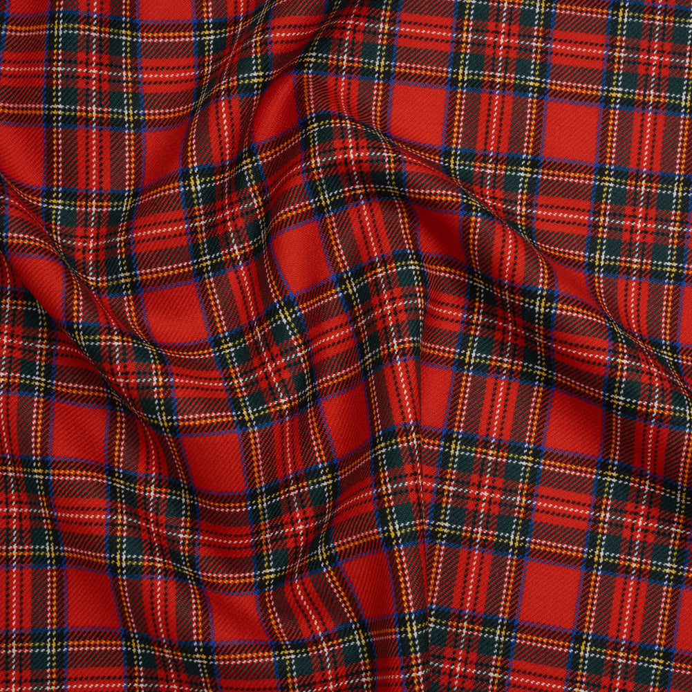 Virgin Wool Twill Made in Italy - Red, Green and Yellow Plaid - Joann Fabrics