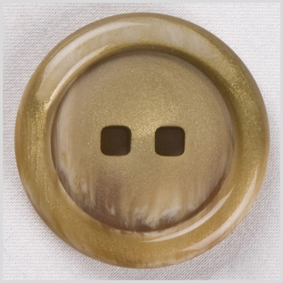 Plastic 2-Hole Button - 44L/28mm - Gold Shimmer Square Holes - Joann Fabrics