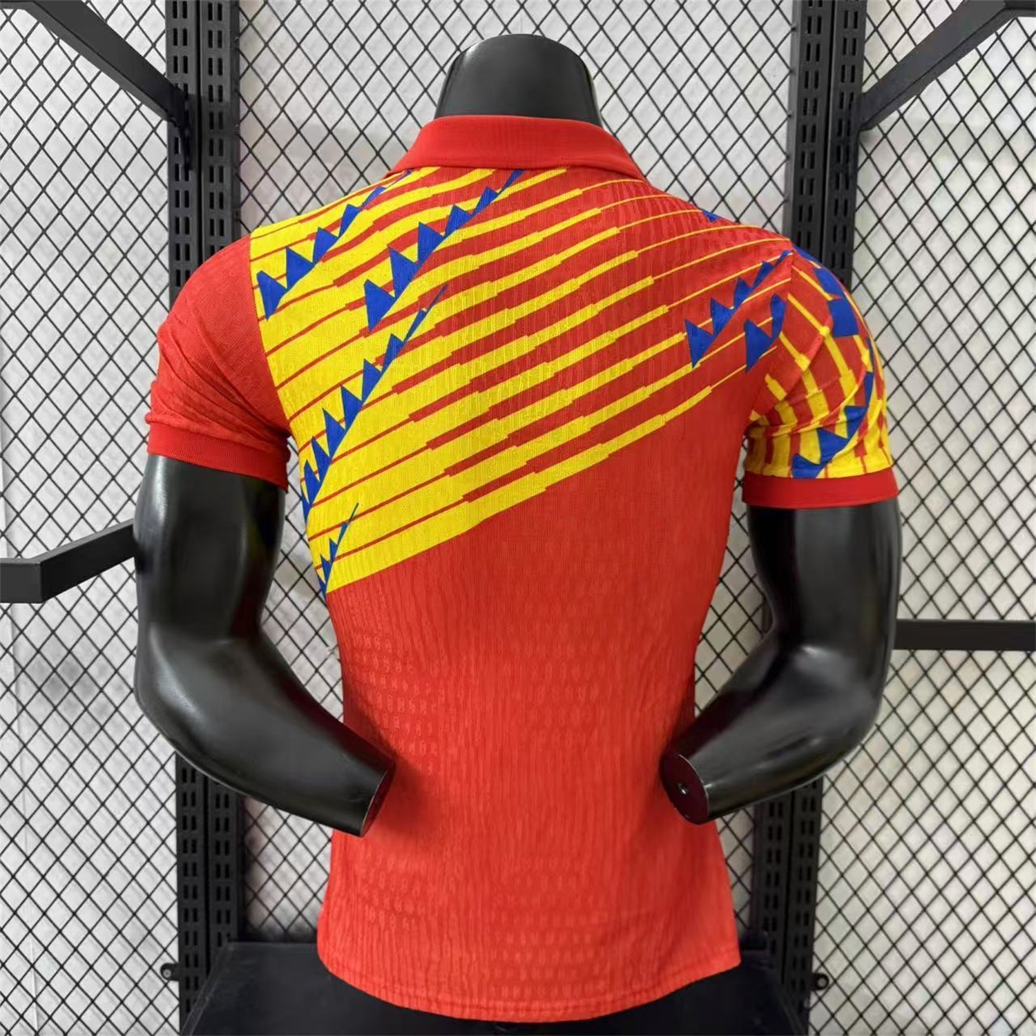 Spain 2026 Blue-Yellow Stripes Red Special Jersey - Player Version - UnitedFutballJersey