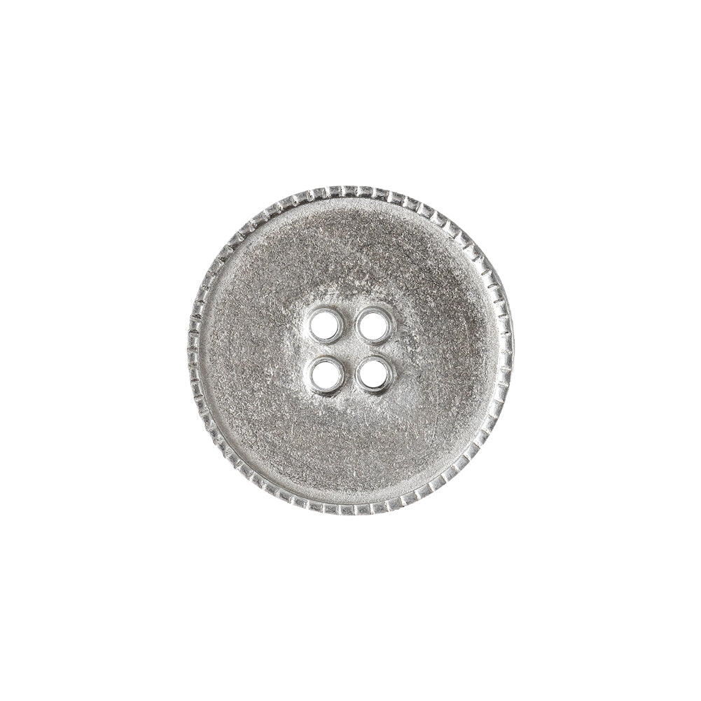 Italian Silver 4-Hole Metal Button with Slim Piecrust Rim - 32L/20mm - Joann Fabrics