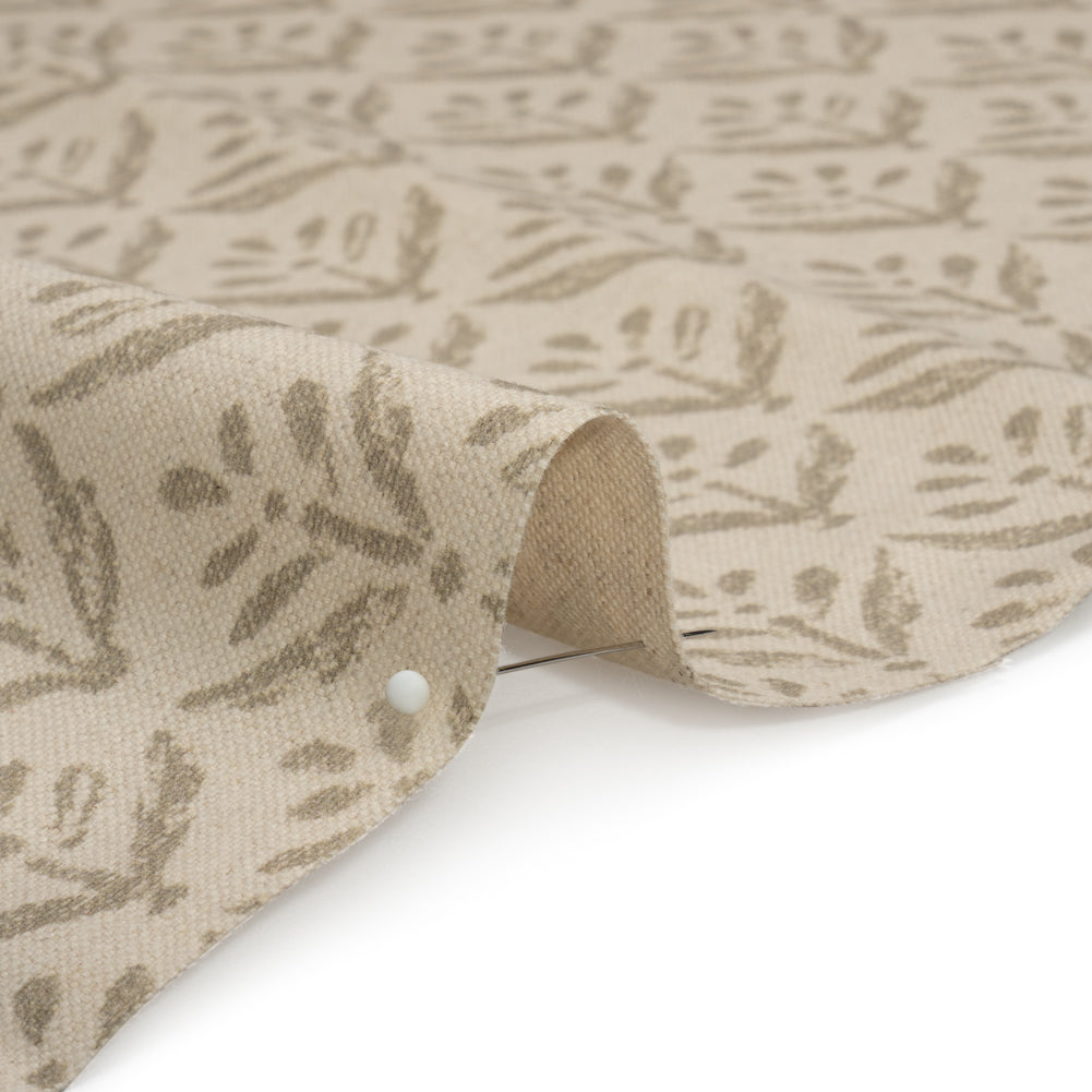 Cotton and Linen Canvas Print - Sand Simple Flowers - British Imported - Joann Fabrics