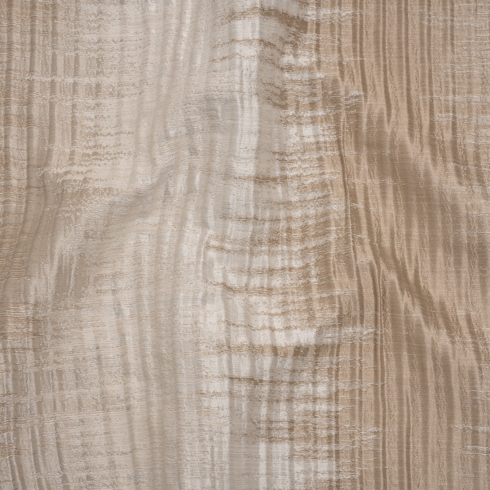 Polyester and Cotton Ribbed Brocade - Beige and Ivory Ikat Stripes - Joann Fabrics
