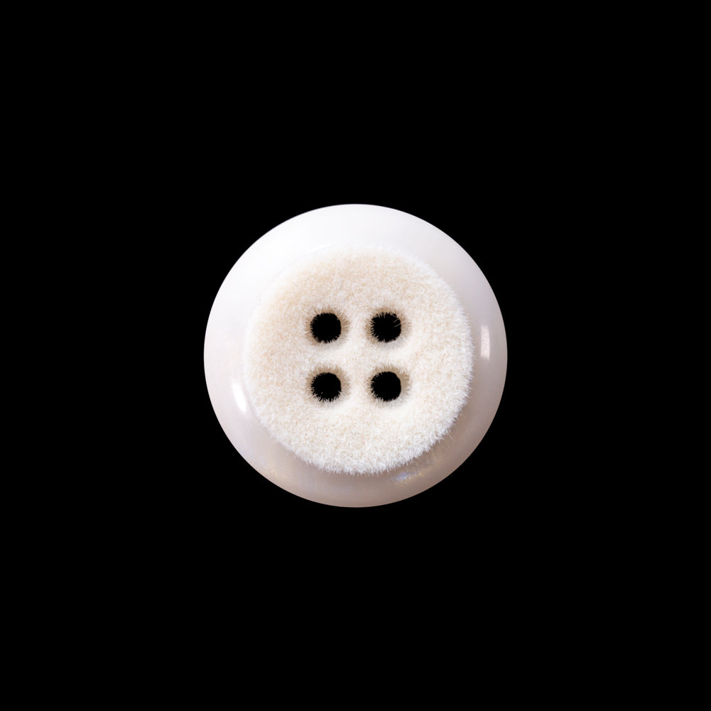 Italian Ivory 4-Hole Velvet-Faced Plastic Button - 28L/18mm - Joann Fabrics