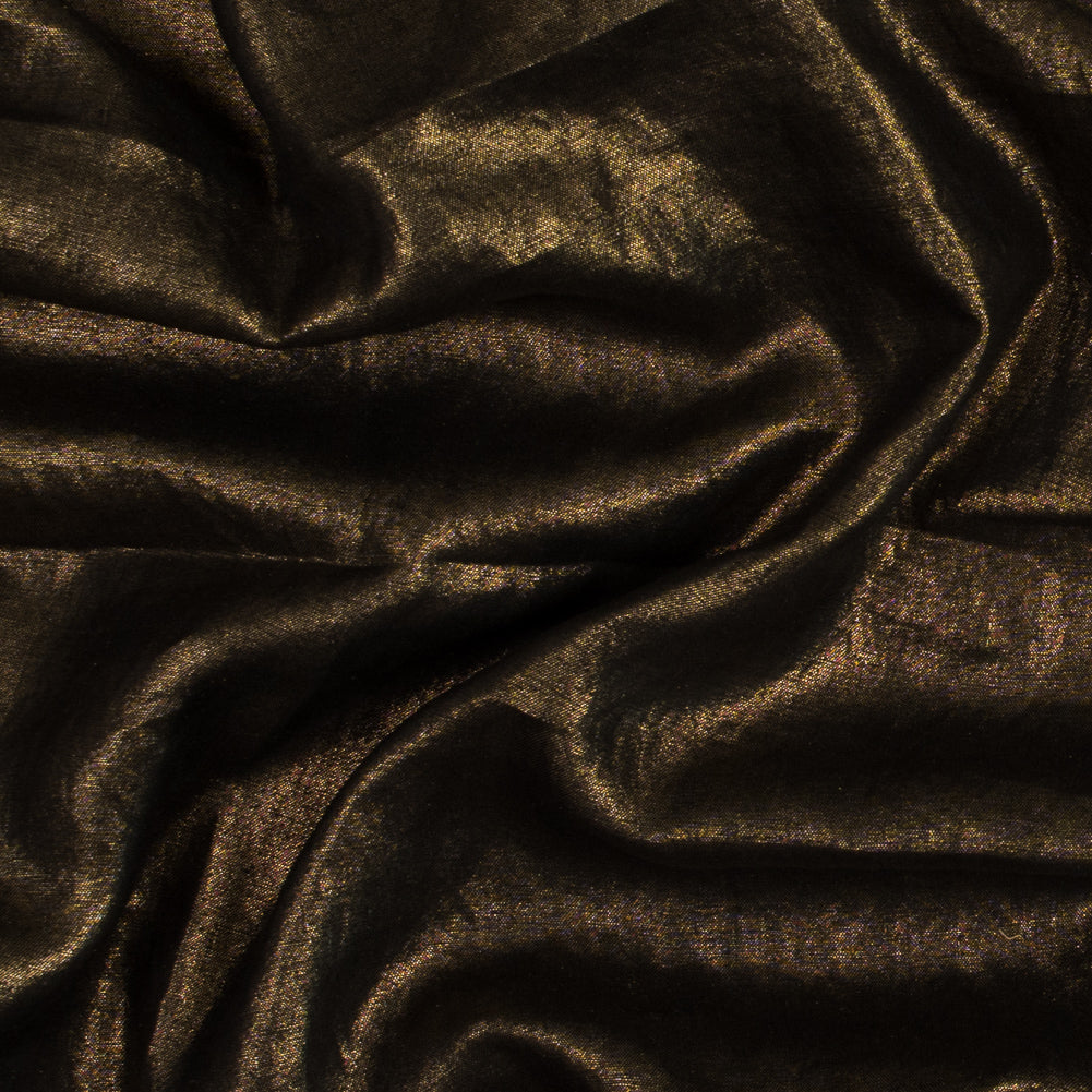 Simone Black Lightweight Woven with Metallic Gold Foil - Joann Fabrics
