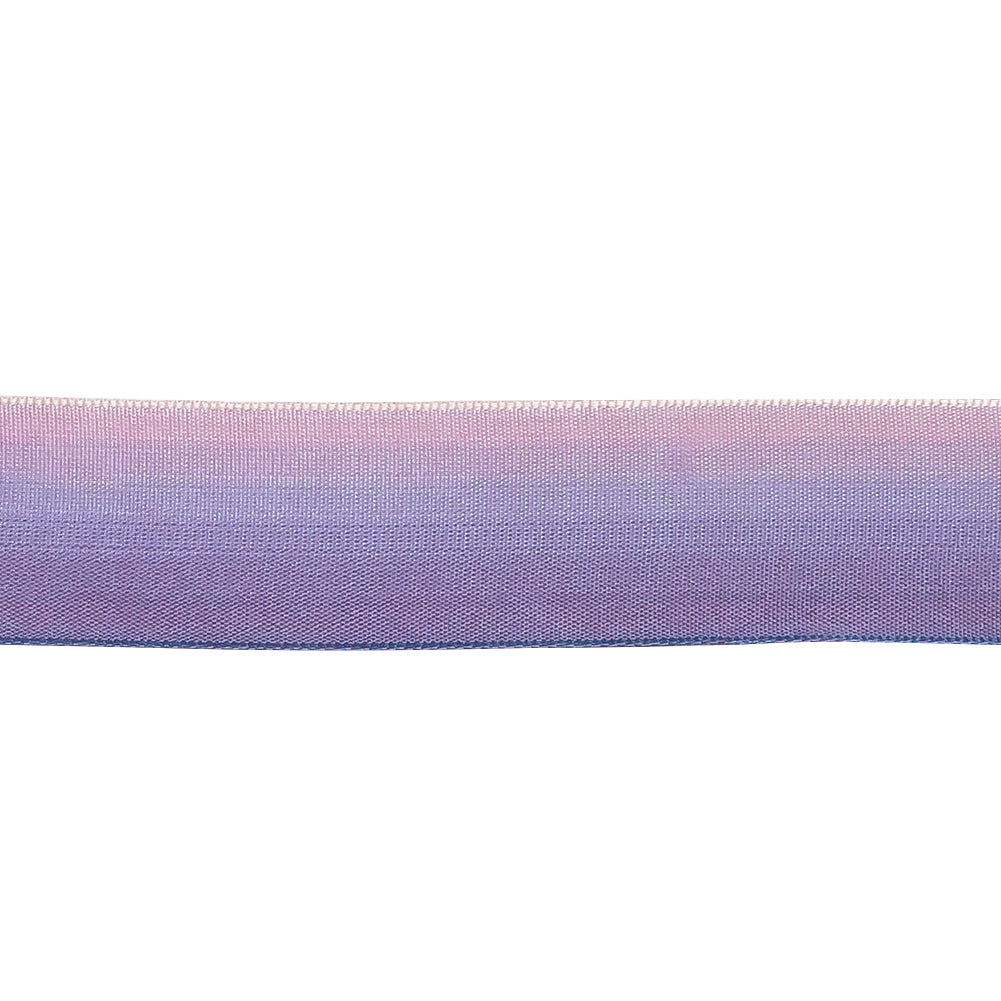 Grape and Pink Ombre Wire Edged Ribbon - 0.875
