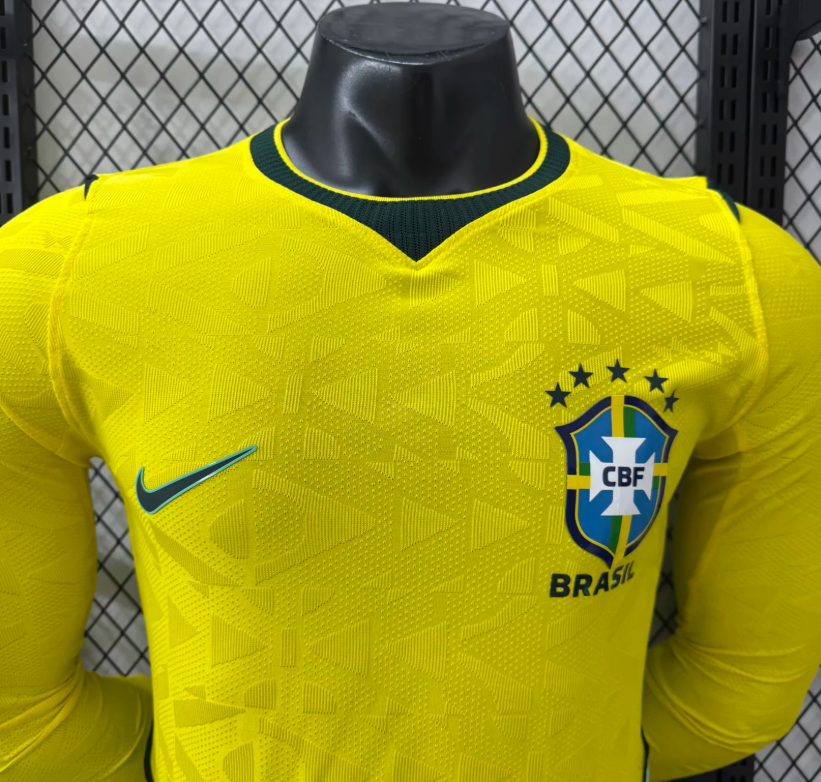 2026 Long sleeves Player Version Brazil Home Football Jersey 1:1 Thai quality