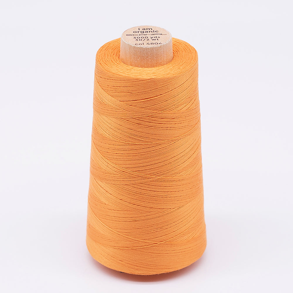 SCANFIL® 30wt Organic Pima Cotton Thread 3000 yd Cone - 4804 Blazing Orange - Joann Fabrics