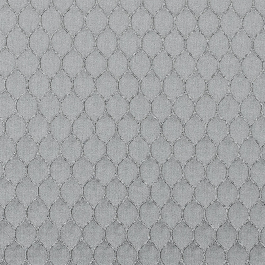 Silver Geometric Embroidered Polyester Satin - Joann Fabrics