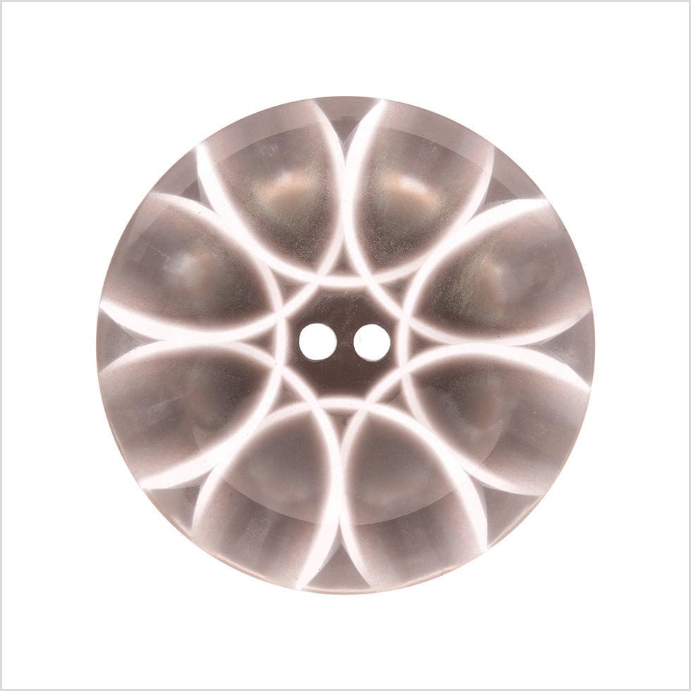 Italian Gray Abstract Semi-Clear 2-Hole Plastic Button - 44L/28mm - Joann Fabrics